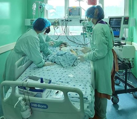 Clinical training in progress at a partner hospital